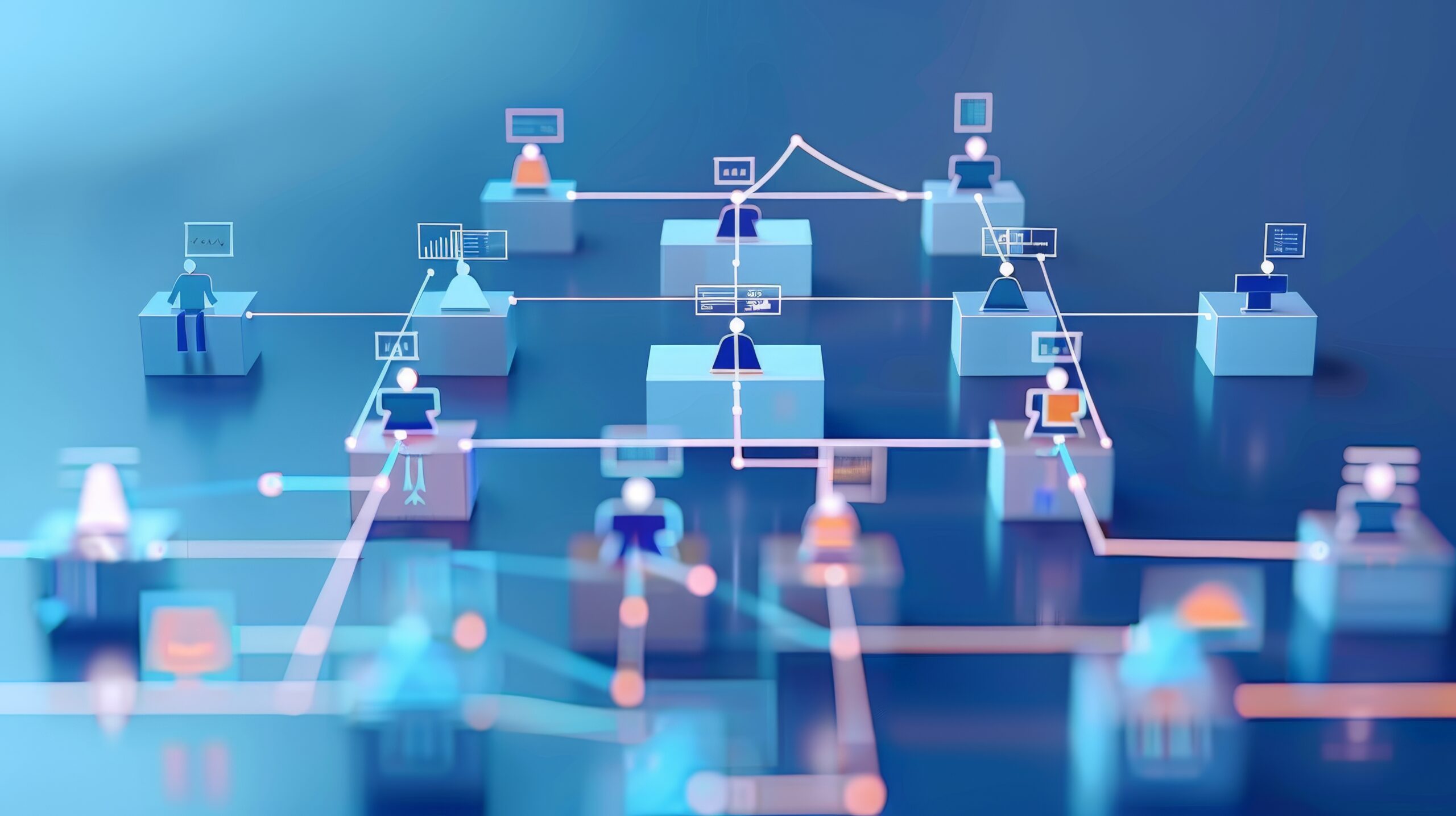 a network of people connected to each other